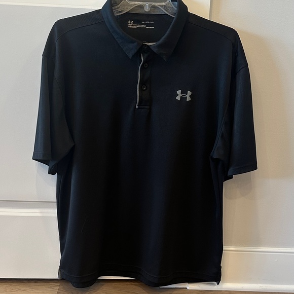Under Armour Men's Classic Polo Heatgear Black EUC Sz XXL - Picture 1 of 5